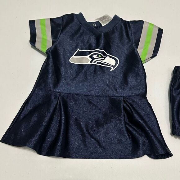 Seattle Seahawks Blue and Green Dress | Baby size 6-12 months - Picture 1 of 9